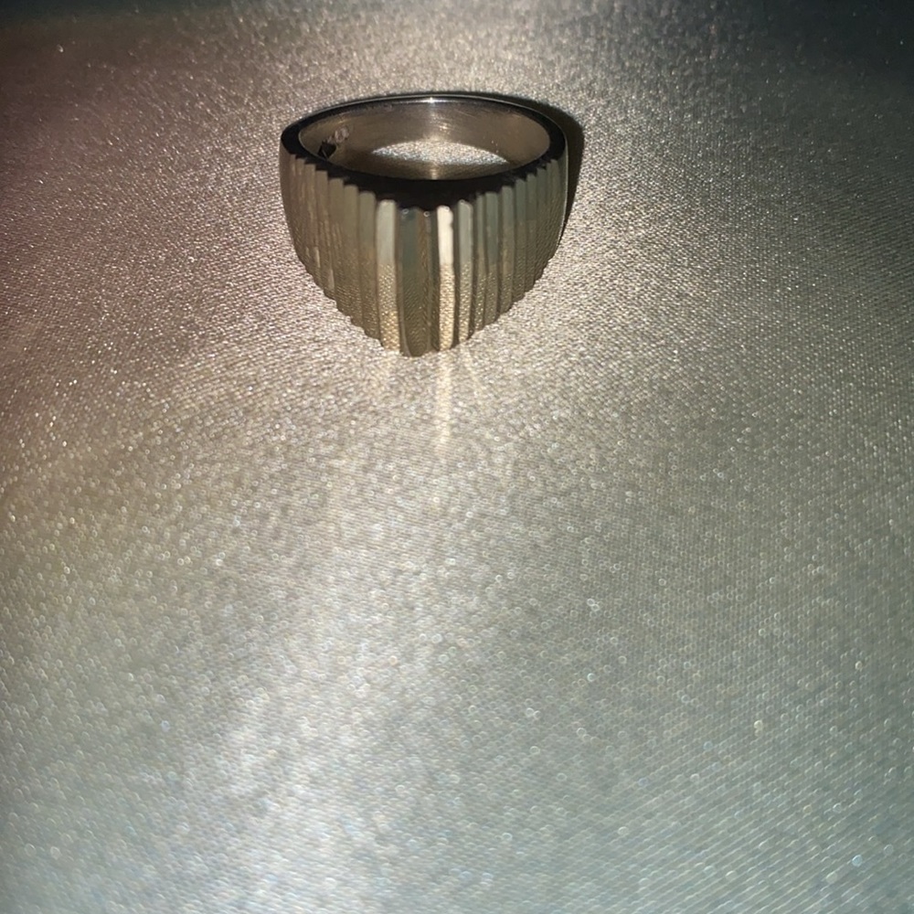 Solid Sterling Silver 925 Art Deco Ring - image 3